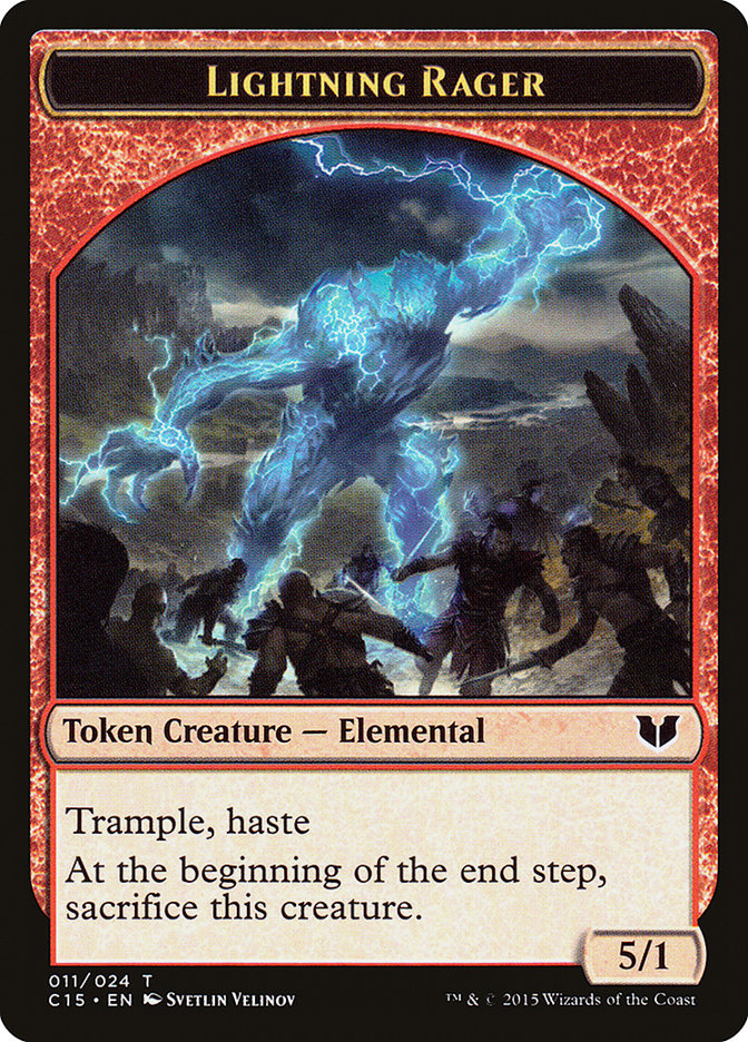 Lightning Rager // Lightning Rager Double-Sided Token [Commander 2015 Tokens] | Exor Games Truro