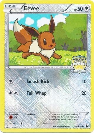 Eevee (84/108) (City Championship Promo) [Black & White: Dark Explorers] | Exor Games Truro