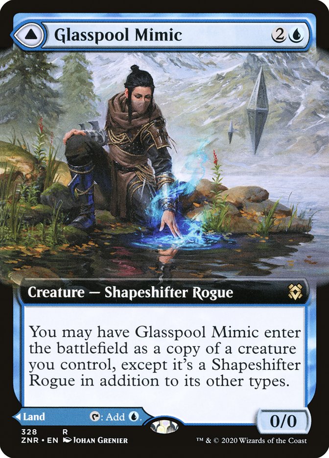 Glasspool Mimic // Glasspool Shore (Extended Art) [Zendikar Rising] | Exor Games Truro