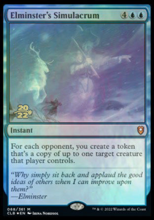 Elminster's Simulacrum [Commander Legends: Battle for Baldur's Gate Prerelease Promos] | Exor Games Truro
