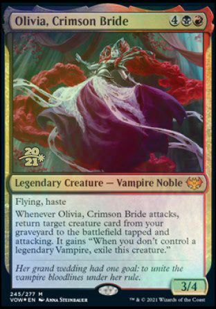 Olivia, Crimson Bride [Innistrad: Crimson Vow Prerelease Promos] | Exor Games Truro