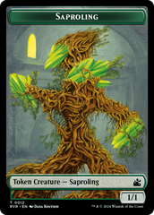 Saproling // Angel (0003) Double-Sided Token [Ravnica Remastered Tokens] | Exor Games Truro