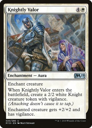Knightly Valor [Core Set 2019] | Exor Games Truro