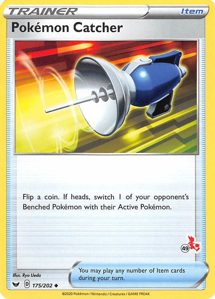 Pokemon Catcher (175/202) (Cinderace Stamp #49) [Battle Academy 2022] | Exor Games Truro