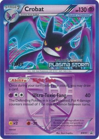 Crobat Team Plasma (BW51) (Staff Prerelease Promo) [Black & White: Black Star Promos] | Exor Games Truro