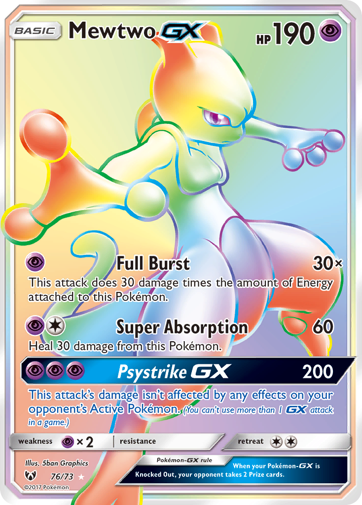 Mewtwo GX (76/73) [Sun & Moon: Shining Legends] | Exor Games Truro