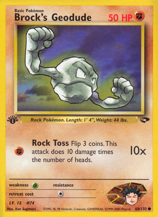 Brock's Geodude (68/132) [Gym Challenge 1st Edition] | Exor Games Truro