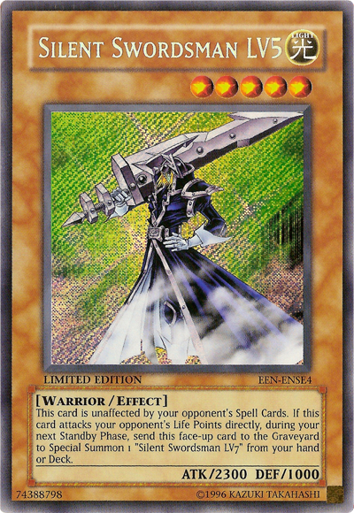Silent Swordsman LV5 [EEN-ENSE4] Secret Rare | Exor Games Truro