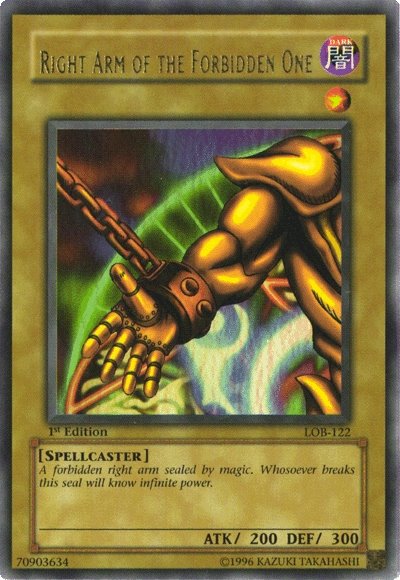 Right Arm of the Forbidden One [LOB-122] Ultra Rare | Exor Games Truro