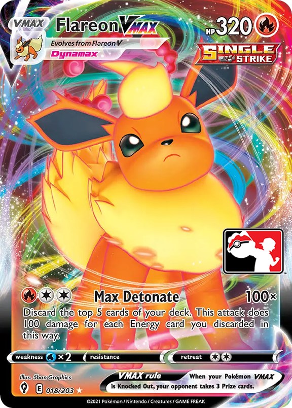 Flareon VMAX (018/203) [Prize Pack Series One] | Exor Games Truro