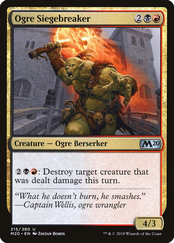 Ogre Siegebreaker [Core Set 2020] | Exor Games Truro