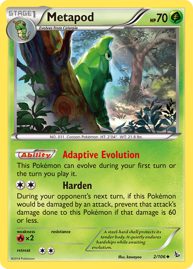 Metapod (2/106) [XY: Flashfire] | Exor Games Truro