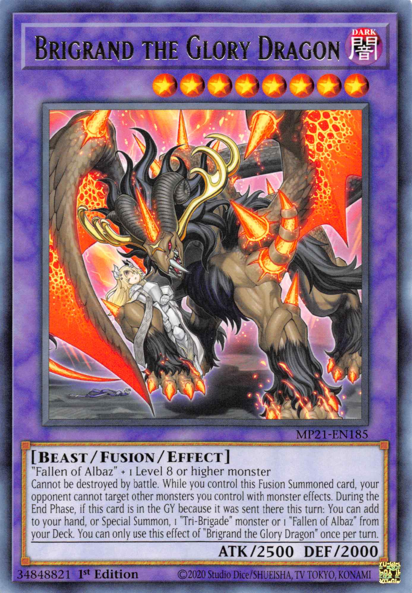 Brigrand the Glory Dragon [MP21-EN185] Rare | Exor Games Truro