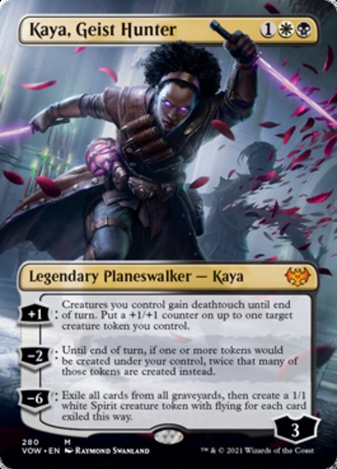 Kaya, Geist Hunter (Borderless) [Innistrad: Crimson Vow] | Exor Games Truro