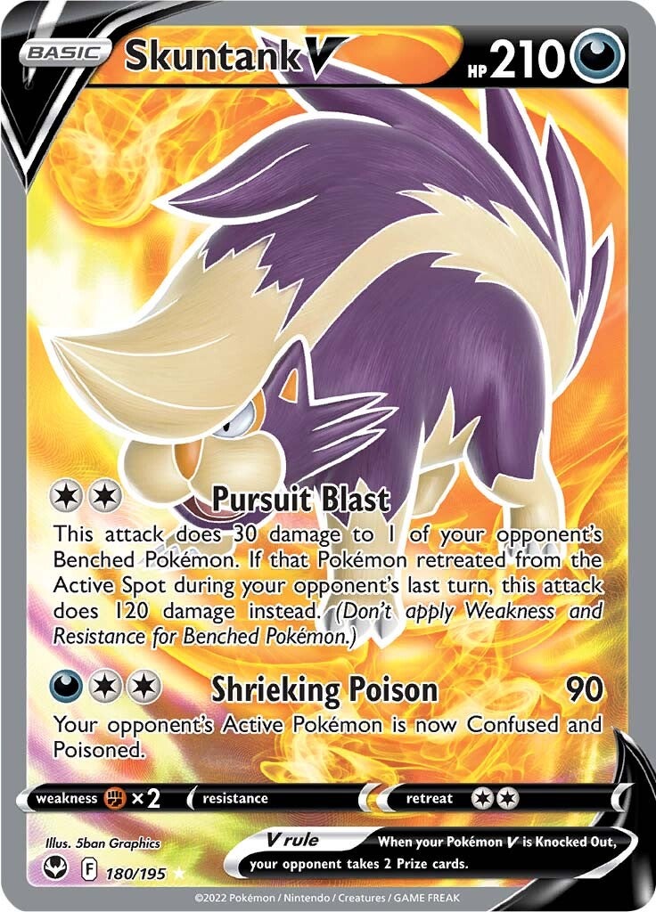 Skuntank V (180/195) [Sword & Shield: Silver Tempest] | Exor Games Truro