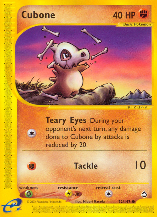 Cubone (72/147) [Aquapolis] | Exor Games Truro