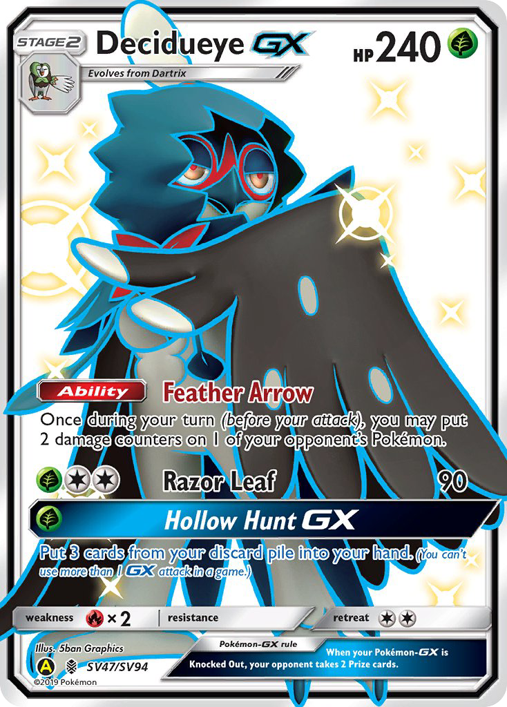 Decidueye GX (SV47/SV94) [Sun & Moon: Hidden Fates - Shiny Vault] | Exor Games Truro