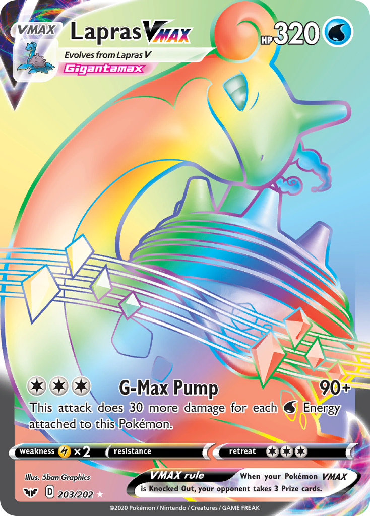 Lapras VMAX (203/202) [Sword & Shield: Base Set] | Exor Games Truro