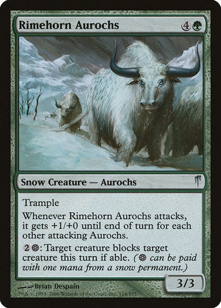 Rimehorn Aurochs [Coldsnap] | Exor Games Truro