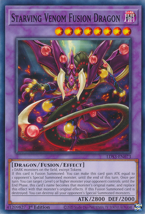 Starving Venom Fusion Dragon [LDS3-EN073] Common | Exor Games Truro