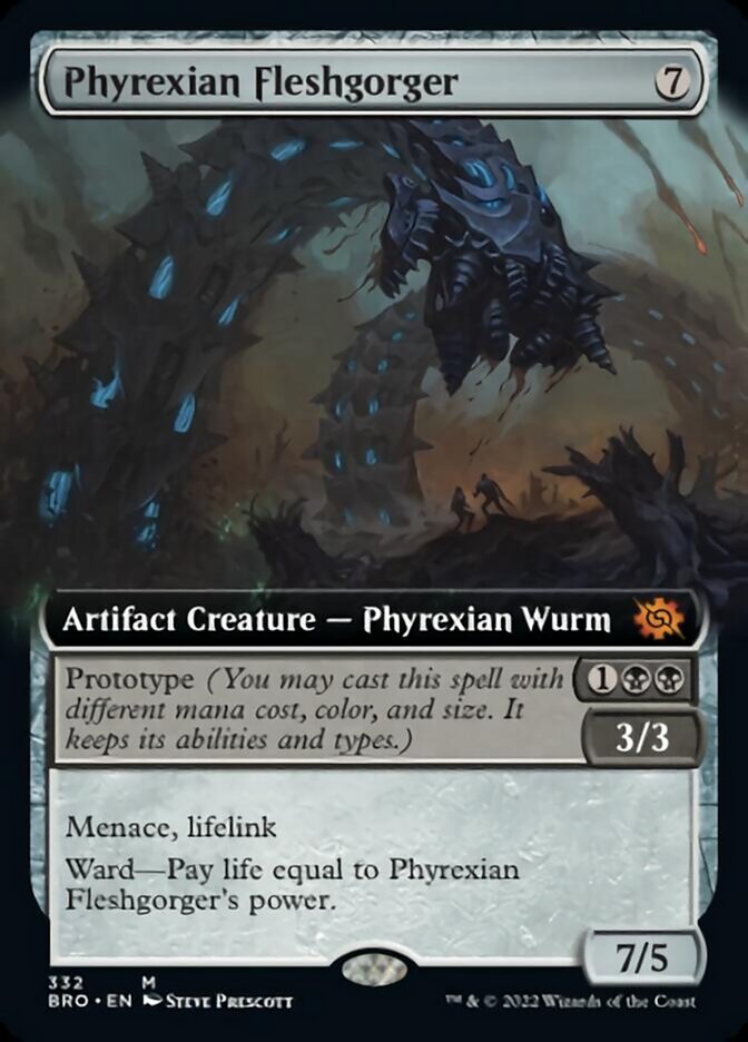 Phyrexian Fleshgorger (Extended Art) [The Brothers' War] | Exor Games Truro