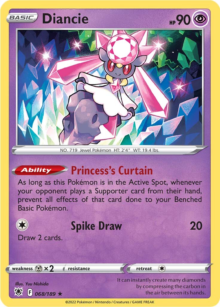 Diancie (068/189) [Sword & Shield: Astral Radiance] | Exor Games Truro