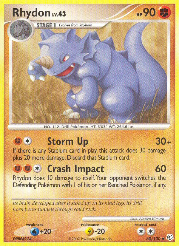 Rhydon (60/130) [Diamond & Pearl: Base Set] | Exor Games Truro