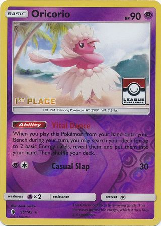 Oricorio (55/145) (League Promo 1st Place) [Sun & Moon: Guardians Rising] | Exor Games Truro