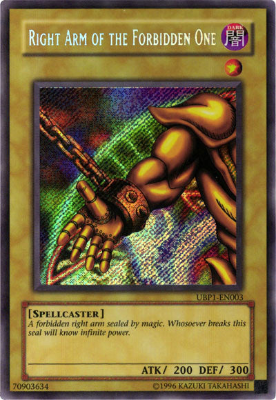 Right Arm of the Forbidden One [UBP1-EN003] Secret Rare | Exor Games Truro