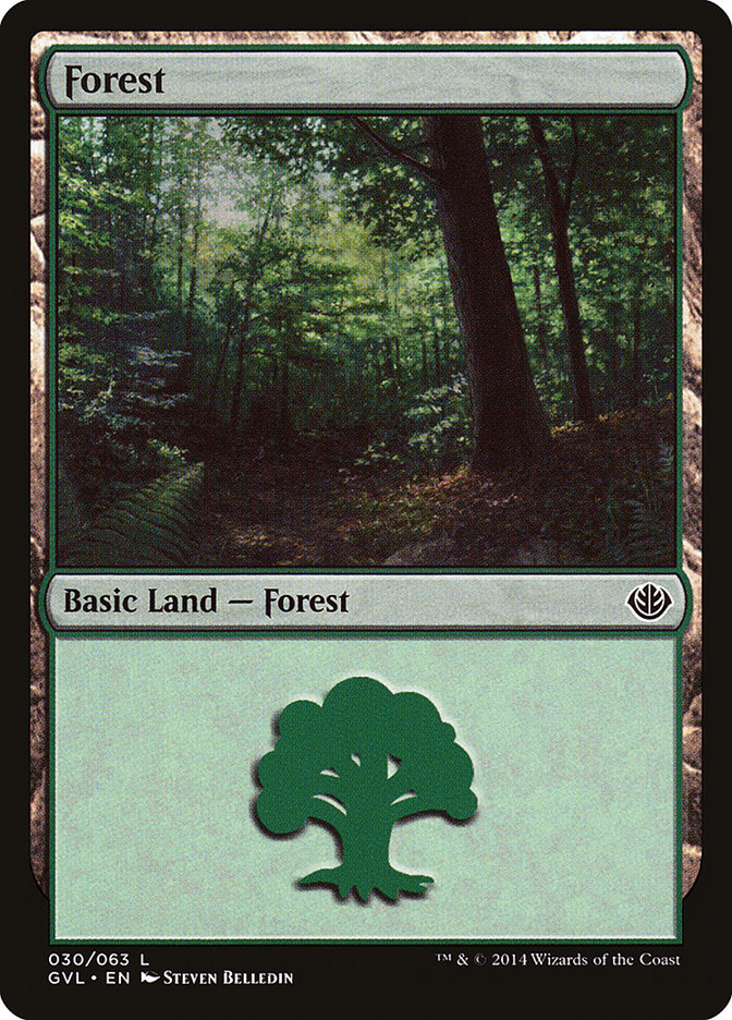 Forest (30) (Garruk vs. Liliana) [Duel Decks Anthology] | Exor Games Truro