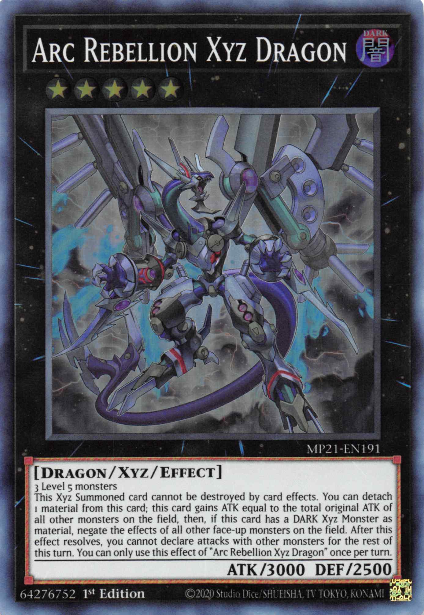 Arc Rebellion Xyz Dragon [MP21-EN191] Super Rare | Exor Games Truro