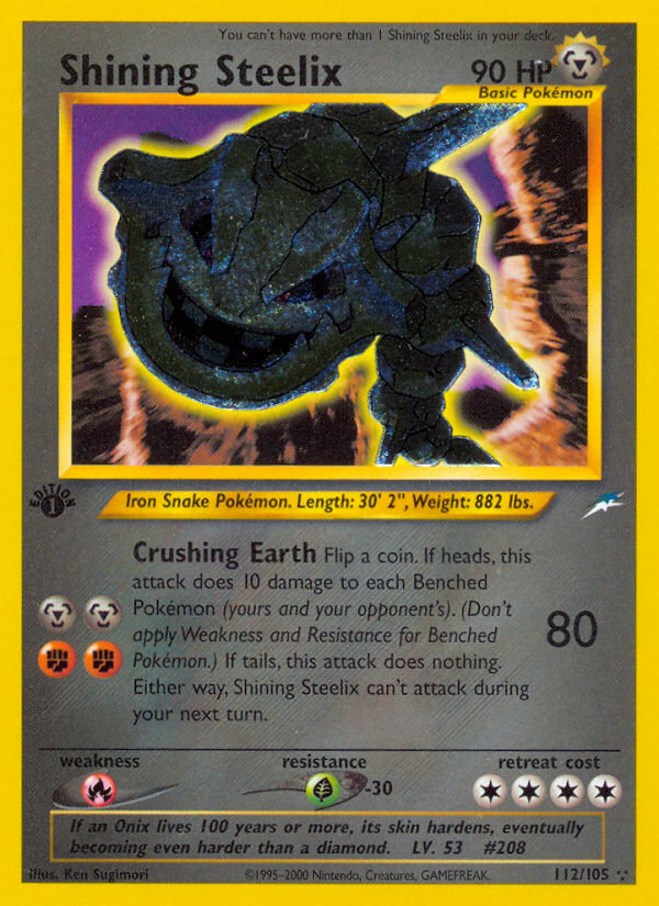 Shining Steelix (112/105) [Neo Destiny 1st Edition] | Exor Games Truro