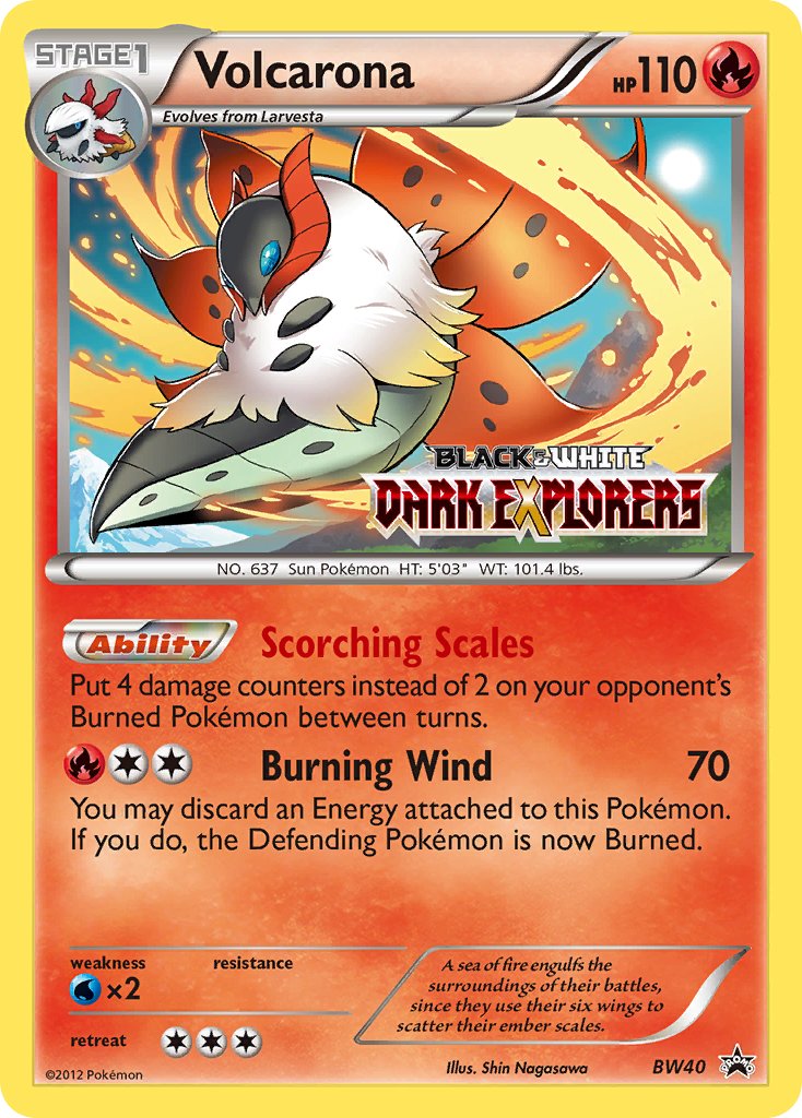 Volcarona (BW40) (Staff Prerelease Promo) [Black & White: Black Star Promos] | Exor Games Truro