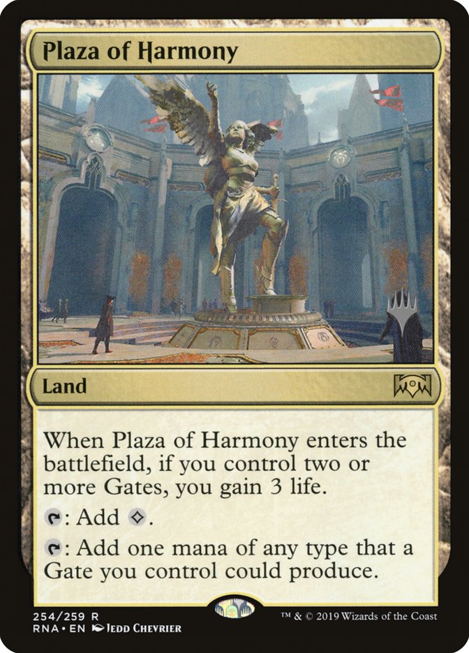 Plaza of Harmony (Promo Pack) [Ravnica Allegiance Promos] | Exor Games Truro