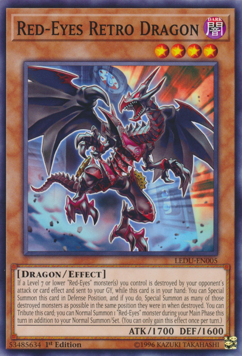 Red-Eyes Retro Dragon [LEDU-EN005] Common | Exor Games Truro