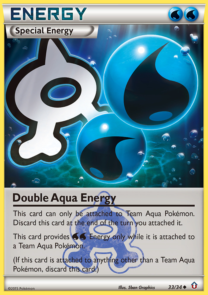 Double Aqua Energy (33/34) [XY: Double Crisis] | Exor Games Truro