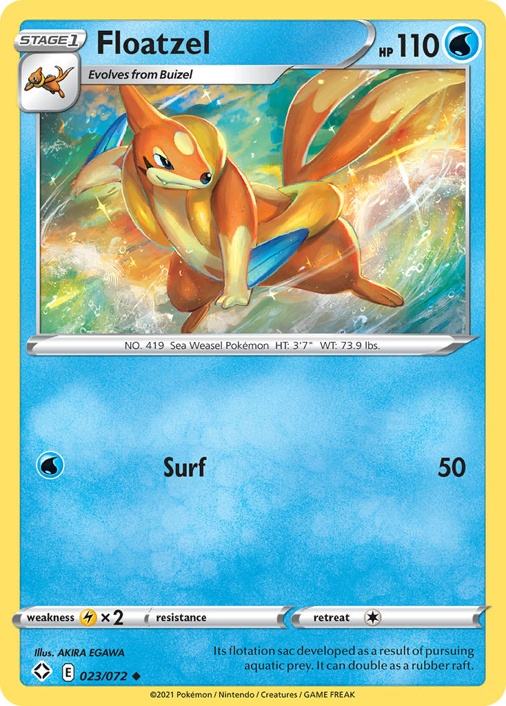 Floatzel (023/072) [Sword & Shield: Shining Fates] | Exor Games Truro