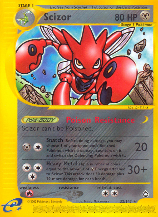 Scizor (32/147) [Aquapolis] | Exor Games Truro