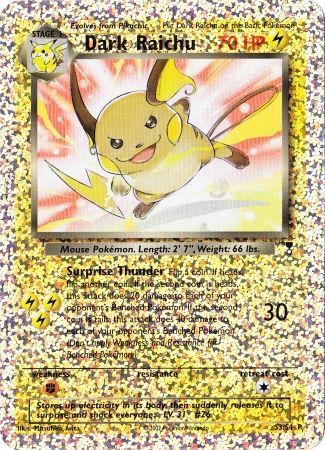 Dark Raichu (S3/S4) [Box Topper] | Exor Games Truro