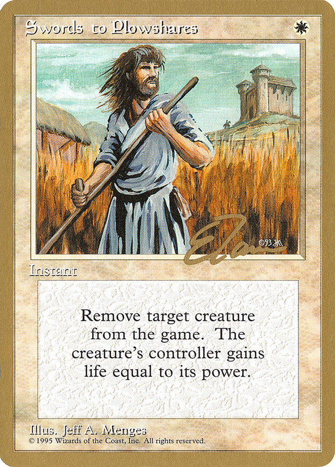 Swords to Plowshares (Eric Tam) [Pro Tour Collector Set] | Exor Games Truro