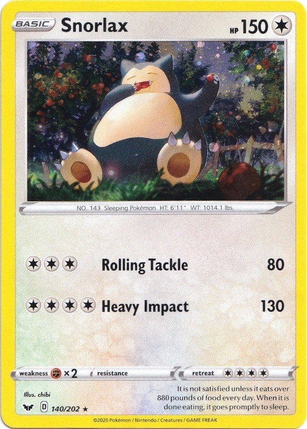 Snorlax (140/202) (Cosmos Holo) [Sword & Shield: Base Set] | Exor Games Truro