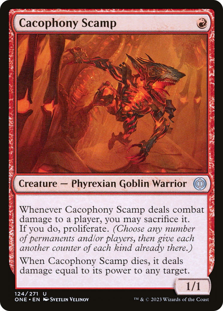 Cacophony Scamp [Phyrexia: All Will Be One] | Exor Games Truro
