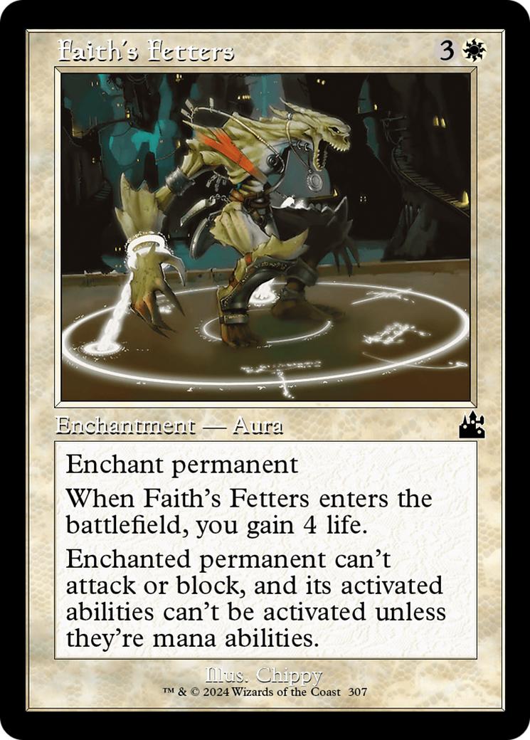 Faith's Fetters (Retro Frame) [Ravnica Remastered] | Exor Games Truro