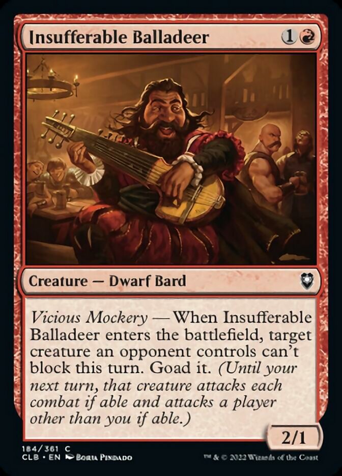 Insufferable Balladeer [Commander Legends: Battle for Baldur's Gate] | Exor Games Truro