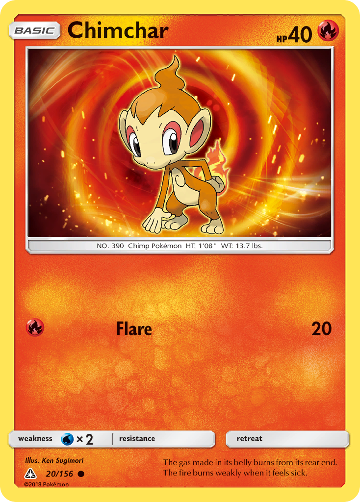 Chimchar (20/156) [Sun & Moon: Ultra Prism] | Exor Games Truro