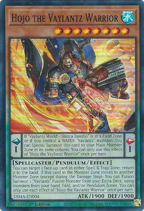 Hojo the Vaylantz Warrior [TAMA-EN004] Super Rare | Exor Games Truro