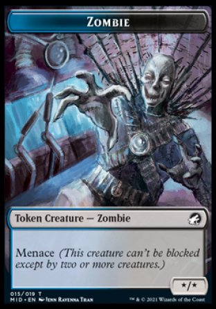 Zombie Token (015) [Innistrad: Midnight Hunt Tokens] | Exor Games Truro