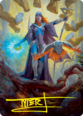 Kasmina, Enigma Sage Art Card (Gold-Stamped Signature) [Strixhaven: School of Mages Art Series] | Exor Games Truro