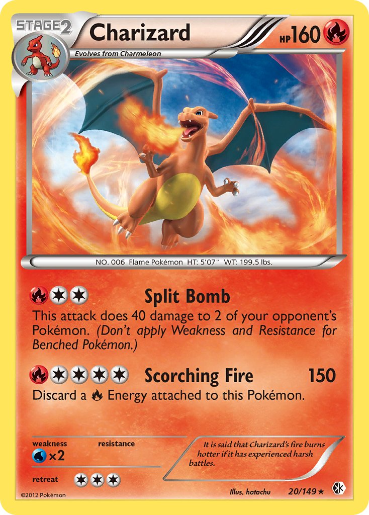 Charizard (20/149) (Cosmos Holo) (Blister Exclusive) [Black & White: Boundaries Crossed] | Exor Games Truro