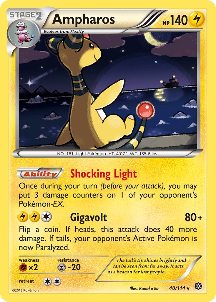 Ampharos (40/114) (Theme Deck Exclusive) [XY: Steam Siege] | Exor Games Truro